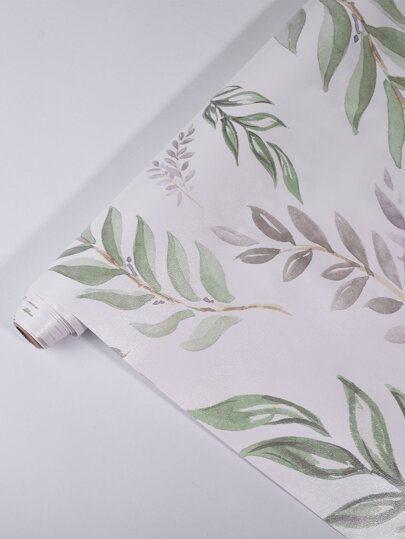 Roll Groen Willow Leaf Self Adhesive Wallpaper Mimosa Leaves Peel Stick Home Kitchen, Cabinets, Tafel 17.7inch Wide view 7