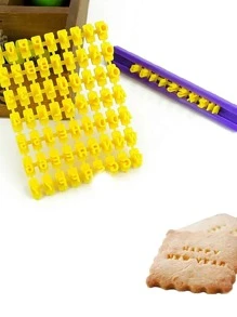 1set Letter Shaped Cookie Stamp, Mini Creative Biscuit Press Mold For Baking