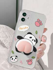 Ốp điện thoại Apple dễ thương hình gấu trúc hoạt hình ngộ nghĩnh, tương thích với iPhone 15/15Plus/15Pro/15Promax, phiên bản quốc tế, không phải phiên bản nội địa. - Nhiều màu - Xem 1