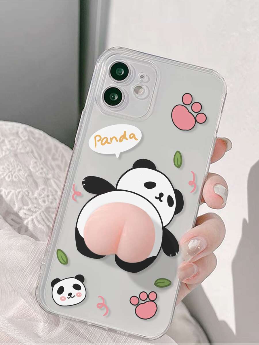 Ốp điện thoại Apple dễ thương hình gấu trúc hoạt hình ngộ nghĩnh, tương thích với iPhone 15/15Plus/15Pro/15Promax, phiên bản quốc tế, không phải phiên bản nội địa. - Nhiều màu - Xem 1