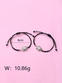 2pcs Girls Tortoise Decor Bracelet - Multicolor - View 3
