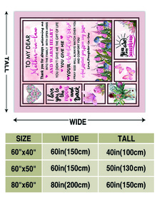 Floral & Slogan Graphic Blanket - Multicolor - View 3