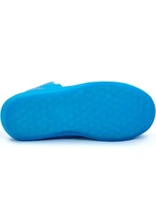 1 par Cubierta de bota de lluvia con botón impermeable - Azul - Ver 3