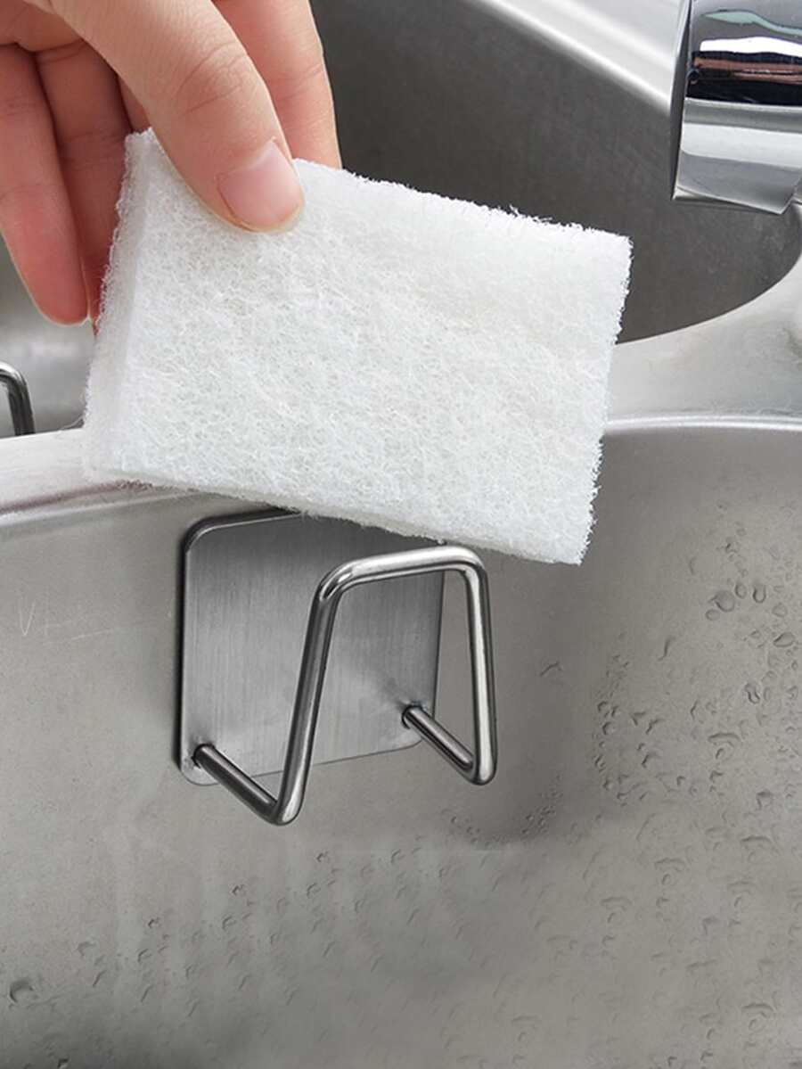 1 pieza de acero inoxidable Esponja Rejilla de drenaje - Plateado - Ver 1