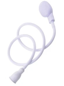 1 pieza unicolor Alcachofa de ducha con 1 pieza Manguera de ducha - Blanco - Ver 3