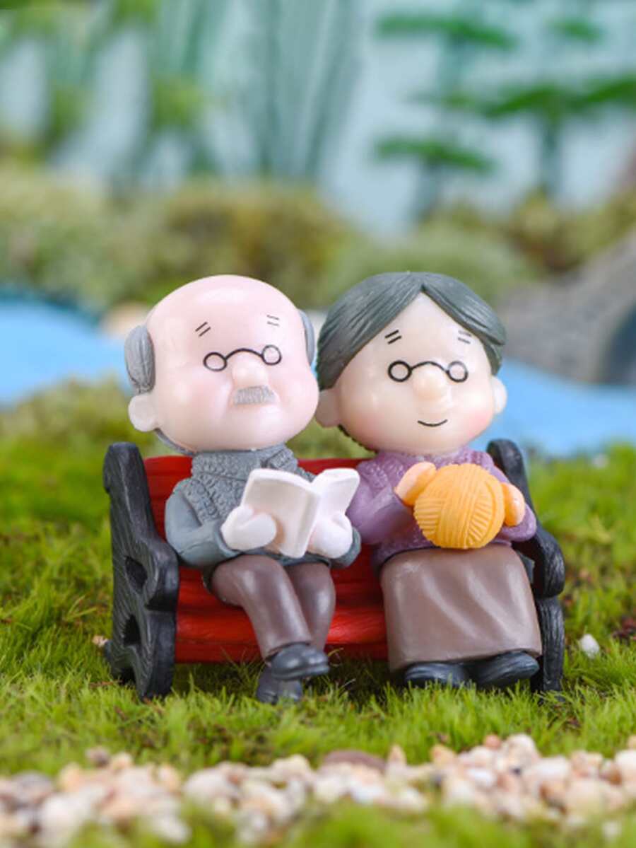 2pcs Figure Shaped Garden Ornament - Multicolor - View 1