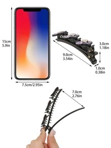 4 piezas Horquilla con diseño de diamante de imitación - Multicolor - Ver 4