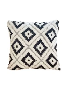 1pc Bohemian Style Square Cushion Cover, Plush Pillow Case Suitable For Living Room Bedroom All Seasons - Multicolor - View 3