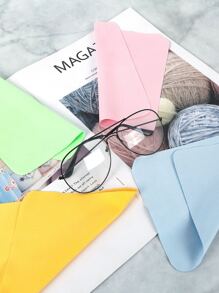 1pc Random Color Cleaning Rag, 14.5x17.5cm Glasses Cloth For Eyeglasses, Camera Lens, Cell Phones, Laptops, LCD TV Screens And More - Multicolor - View 2