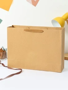 6 piezas Bolsa de regalo liso - Marrón - Ver 4