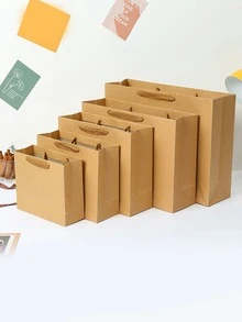 6 piezas Bolsa de regalo liso - Marrón - Ver 5
