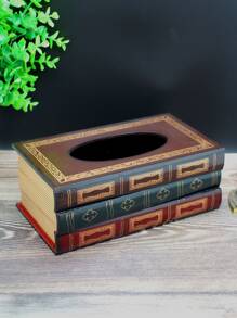 1入組書本設計紙巾盒 - 彩色 - 查看 4