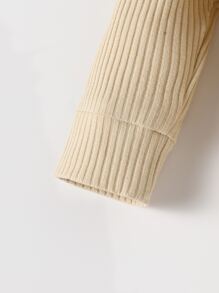 男嬰彩虹補丁貼連體衣和運動褲 - 卡其色 - 查看 5