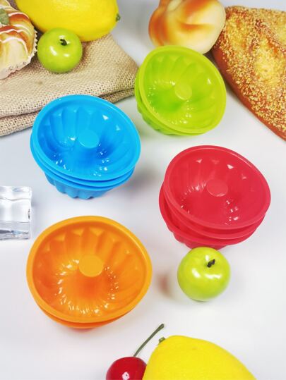 6pcs, Mini Pans (2.56''), Silicone Cake Mold, For Fluted Tube Cake Making, Baking Tools, Kitchen Gadgets, Kitchen Accessories