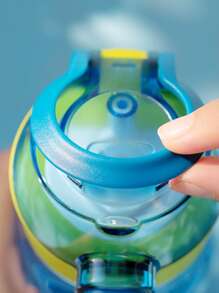 1入組卡通恐龍印花平底無腳杯 - 藍色 - 查看 4