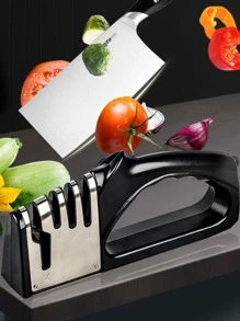 1 pieza Afilador de cuchillo multifuncional acero de tungsteno - Multicolor - Ver 1