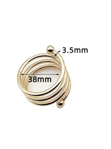 1pc Spiral Napkin Ring - Gold - View 3