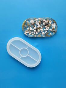 1pc Oval DIY Silicone Mold - White - View 4