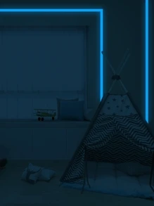 1卷4MPVC夜光牆貼創意藍光防水牆貼適用於客廳臥室 - 藍色 - 查看 7