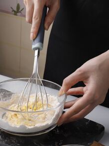 1入組不銹鋼打蛋器，現代純銀經典廚房用打蛋器