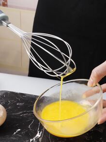 1入組不銹鋼打蛋器，現代純銀經典廚房用打蛋器