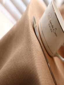 Plain Single Panel Blackout Curtain - Khaki - View 3