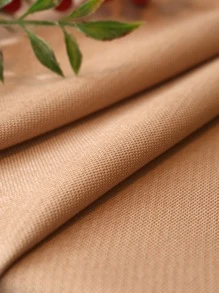 Plain Single Panel Blackout Curtain - Khaki - View 7
