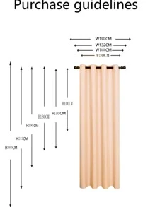 Plain Single Panel Blackout Curtain - Khaki - View 8