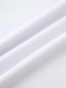 Manfinity Homme 男士字母圖案抽繩連帽衫 - 白色 - 查看 7