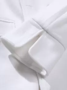 Manfinity Homme 男士1入組雙排釦花呢外套 - 白色 - 查看 8