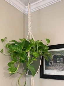 1pc Woven Hanging Basket - Multicolor - View 4