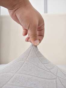 1 cái lá có kết cấu không thấm nước Ghế sofa co giãn Nệm bọc - Màu Xám nhạt - Xem 2