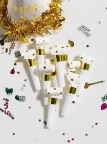 10pcs Star Pattern Party Whistle, Ramadan, Ramadan Decor, Eid Mubarak - Multicolor - View 2