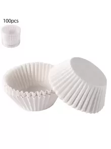 100pcs Cupcake Paper Cup Air Fryer Kitchen Air Fryer Liners Air Fryer Paper Airfryer Air Frier - White - View 2
