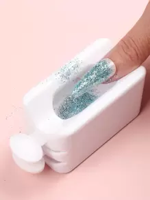 FULL BEAUTY 4pcs Nail Art Glitter Storage Box,Nail Supplies,Nail Tools,Nail Art Tools,Back To School,Nails,Nail Tools For Press On Nails - White - View 8