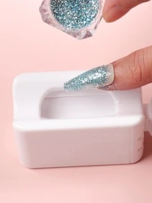 FULL BEAUTY 4pcs Nail Art Glitter Storage Box,Nail Supplies,Nail Tools,Nail Art Tools,Back To School,Nails,Nail Tools For Press On Nails - White - View 7