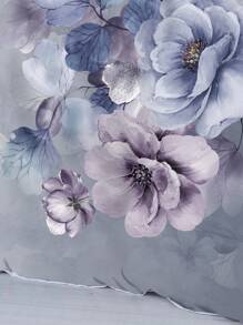 Floral Pattern Duvet Cover Set Without Filler - Multicolor - View 6