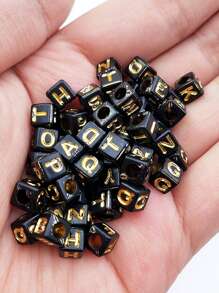 100 chiếc kim loại Thư Chi tiết Hạt tự làm - Nhiều màu - Xem 1