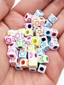 100入組心和星星細節DIY釘珠 - 彩色 - 查看 1