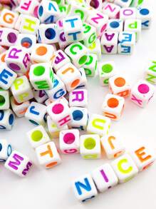 100入組字母細節DIY釘珠 - 彩色 - 查看 3