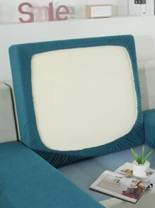 1pc Plaid Pattern Stretchy Sofa Seat Cover - Blue - View 5
