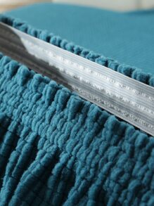 1pc Plaid Pattern Stretchy Sofa Seat Cover - Blue - View 4