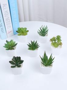 1 cây cảnh mọng nước phong cách ngẫu nhiên, đồ trang trí Giáng sinh, quà tặng Giáng sinh, đồ trang trí nhà cửa, đồ trang trí Halloween, đồ trang trí Giáng sinh, đồ trang trí nhà bếp - Nhiều màu - Xem 1