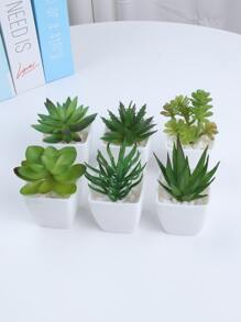 1 cây cảnh mọng nước phong cách ngẫu nhiên, đồ trang trí Giáng sinh, quà tặng Giáng sinh, đồ trang trí nhà cửa, đồ trang trí Halloween, đồ trang trí Giáng sinh, đồ trang trí nhà bếp - Nhiều màu - Xem 2