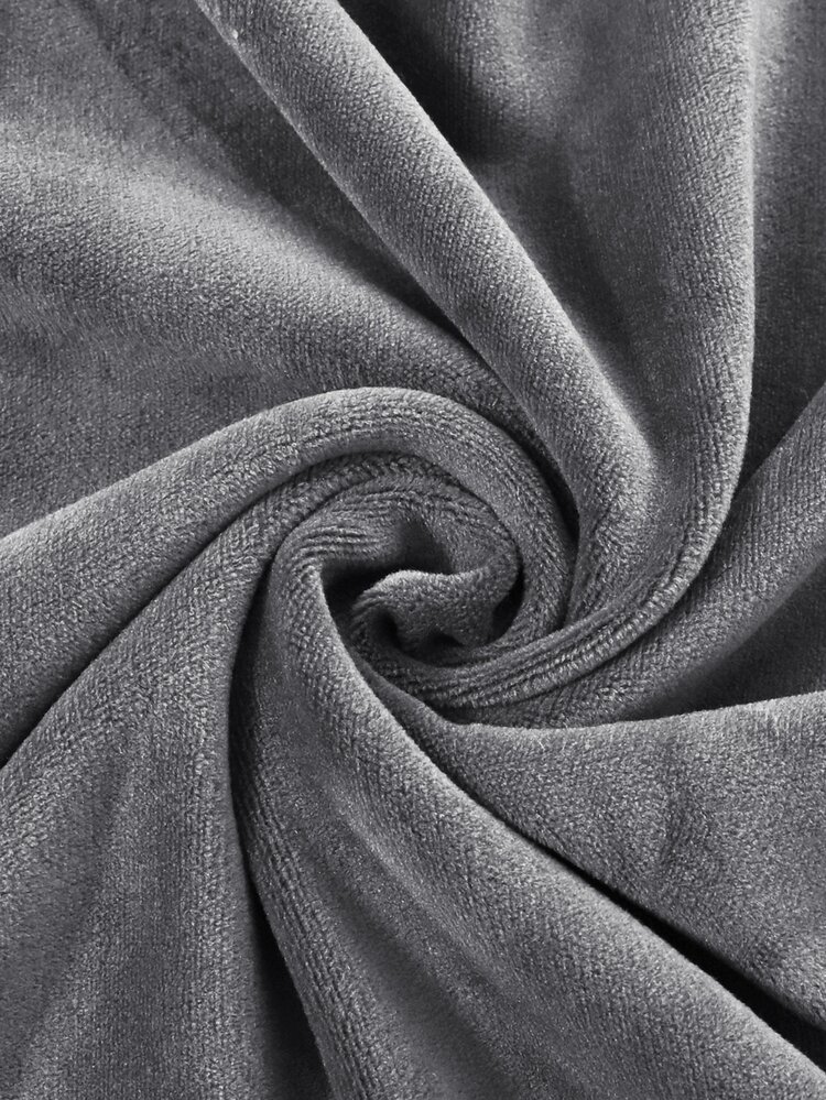 1入組素色有彈性沙發套 - 灰色 - 查看 2