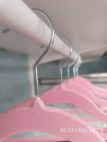 5pcs Plain Clothes Hanger - Pink - View 3