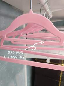 5pcs Plain Clothes Hanger - Pink - View 5
