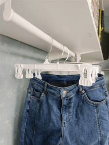 3pcs Plain Pants Hanger - White - View 1