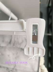 3pcs Plain Pants Hanger - White - View 3