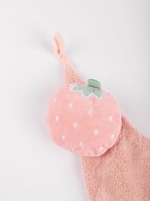 1pc Strawberry Decor Washcloth - Multicolor - View 3